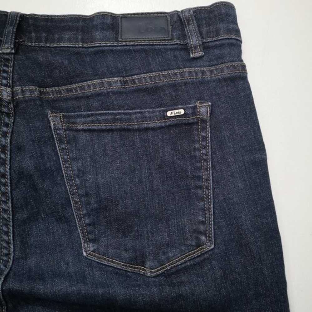 Lois Comfort Waist Ladies Size 32 Dark Wash Straight quotNew Gigiquot Blue Jeans - Picture 5 of 10